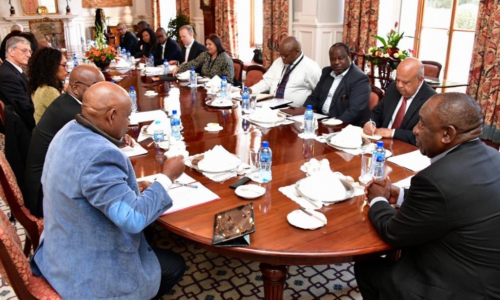 PresidencyZA's tweet image. President @CyrilRamaphosa met with members of the #Eskom board earlier today at the Genadendal Residence in Cape Town, Western Cape.