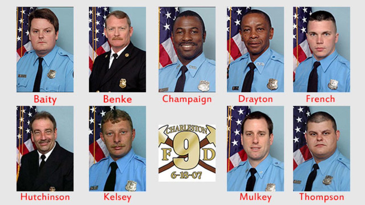 ClemsonFD's tweet image. Today and everyday we remember the sacrifice made by the Charleston 9. They are truly heroes we will never forget. #Charleston9 #NeverForget