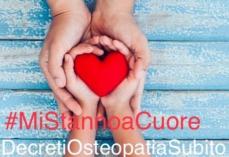 Vogliamo un’Osteopatia per TUTTI!

#DecretiOsteopatiaSubito #osteopatiriconosciuti #NoIngerenze #NonSullaNostraPelle #Osteopatia 
<a href="/GiuliaGrilloM5S/">Giulia Grillo</a> <a href="/luigidimaio/">Luigi Di Maio</a> <a href="/matteosalvinimi/">Matteo Salvini</a> <a href="/MinisteroSalute/">Ministero della Salute</a> <a href="/fattoquotidiano/">Il Fatto Quotidiano</a> <a href="/Corriere_Salute/">Corriere.it Salute</a> <a href="/repubblica/">Repubblica</a> <a href="/LaVeritaWeb/">La Verità</a> <a href="/Agenzia_Ansa/">Agenzia ANSA</a> <a href="/ilfoglio_it/">Il Foglio</a>
