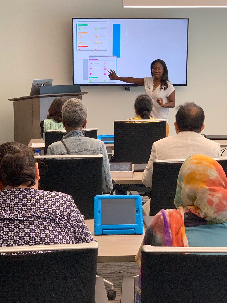 AllnSTEM's tweet image. Sheri Chenier @LearningisFUN8 from @Kimball_DC is helping PK educators @scratch with tech this morning @OSSEDC #packedhouse #DCDoesSTEM #STEMstartsearly