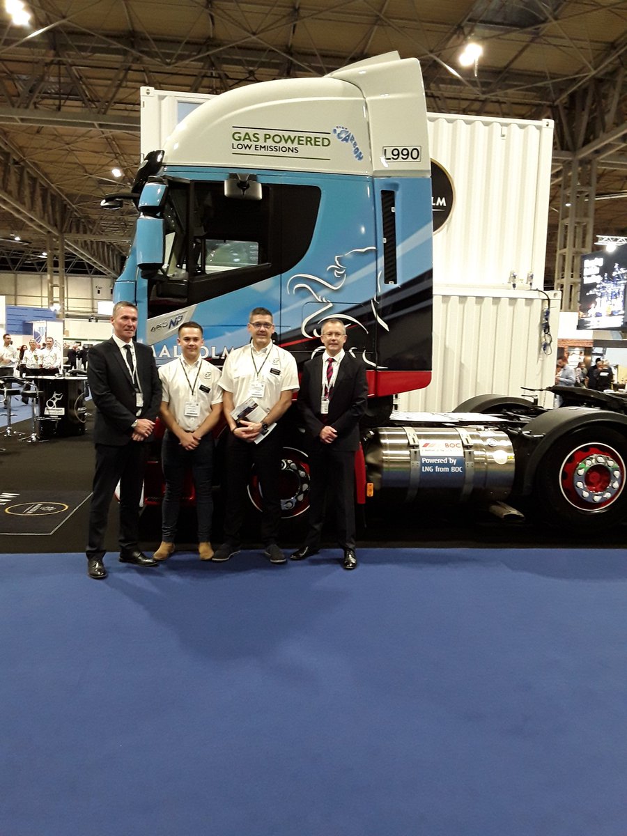 MalcolmGroup's tweet photo. Malcolm Logistics were pleased to welcome Kenny Scott &amp; Geraint Bruton,from @boconline to our stand at Multimodal today. We are currently trialing the switch from diesel to LNG with BOC, reducing emissions. See link below for more info on our trial.  https://t.co/xT31UknoqT https://t.co/tkIABjHfg4