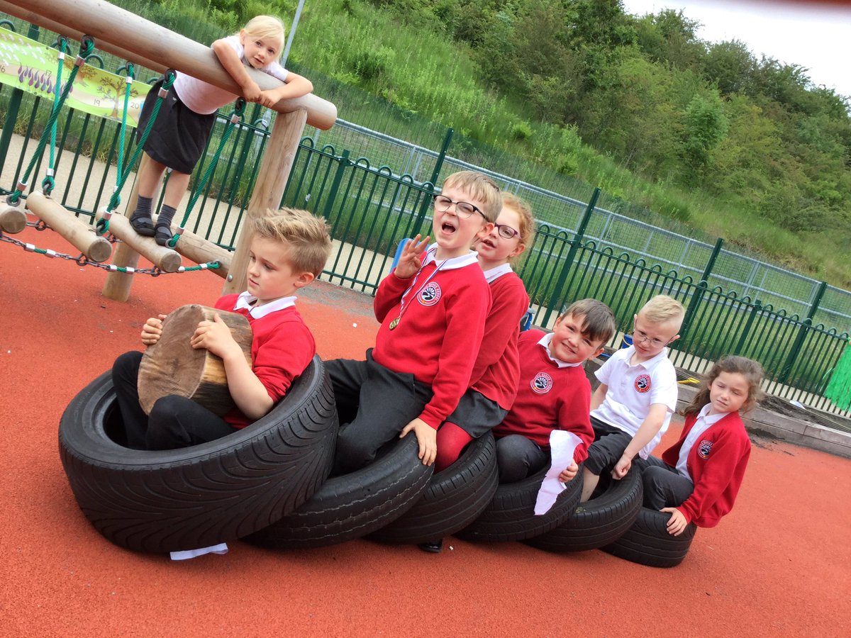 IDS_Year7's tweet photo. We have had lots of fun outside! @IDS_Mrs_Evans  @IDSHeadteacher  We made a train 🚂 out of the tyres! https://t.co/pADCMpaiMS