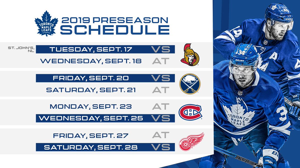 nhl preseason maple leafs