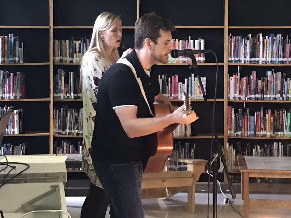 AMSSLibrary's tweet image. Our first Open Mic lunch was a huge success! Thanks to all the performers and enthusiastic audience! #lkdsb
