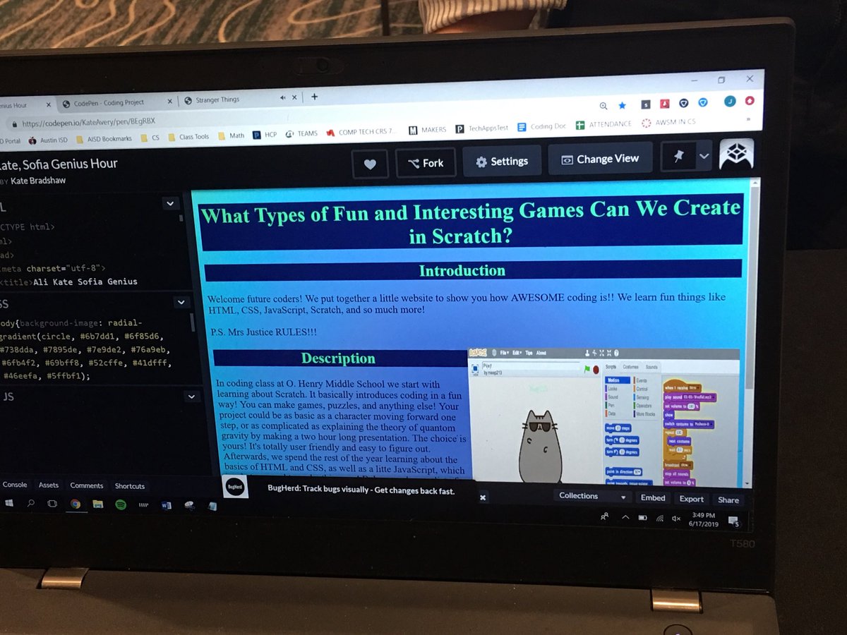 vkajones's tweet photo. #AISDProud of @Ohenryms students showcasing their programming skills @weteachcs #wtcs2019 #studentplayground #aisdcoders #csforall #superteacherjennajustice https://t.co/wKySCNM3JT