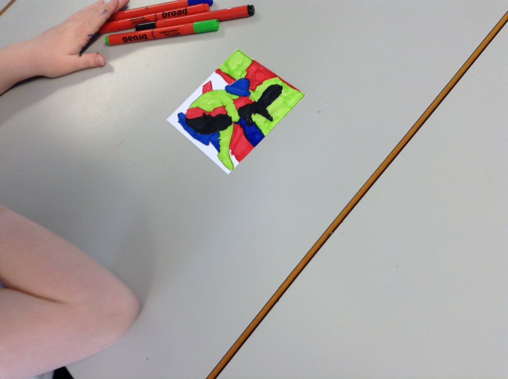 latimerprimary's tweet photo. Wow! Fabulous pop art created from the Georges Seurat painting for #Latimerartsweek #fun #latimerart #enthusiasm https://t.co/qdBwQvhVMC