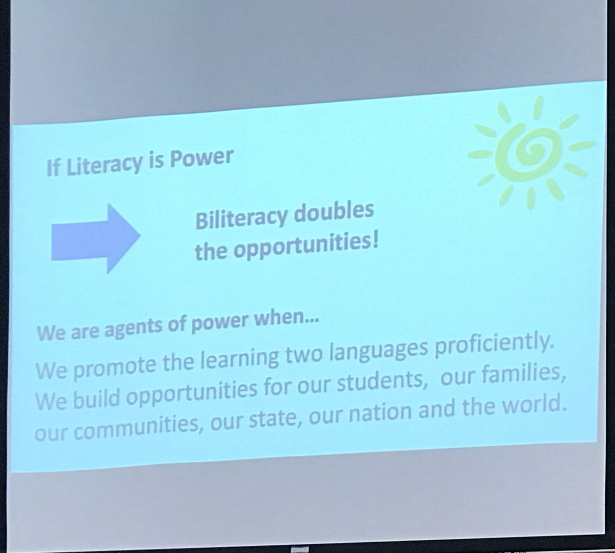 mruiz1Klein's tweet photo. 🌉“Biliteracy doubles the opportunities for our students, families and community” Dr. Silvia Dorta-Duque de Reyes @BenchmarkEdu @KISD_Multling @KleinISD #BiliteracyAcademy https://t.co/Ac0iHAqnQS