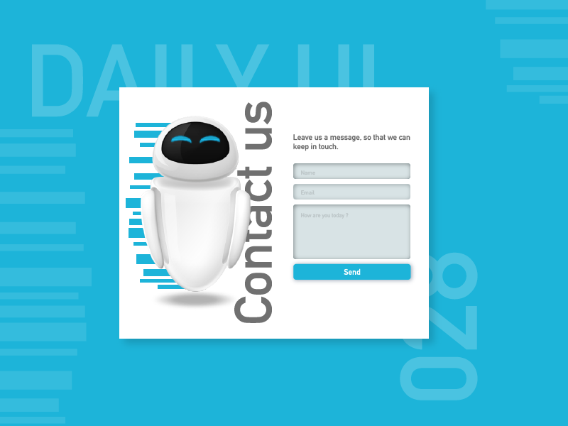 elooomarty's tweet photo. Challenge #028 : Contact us
#DailyUI #uidesign #dailyui028 https://t.co/9UgYMBuii0