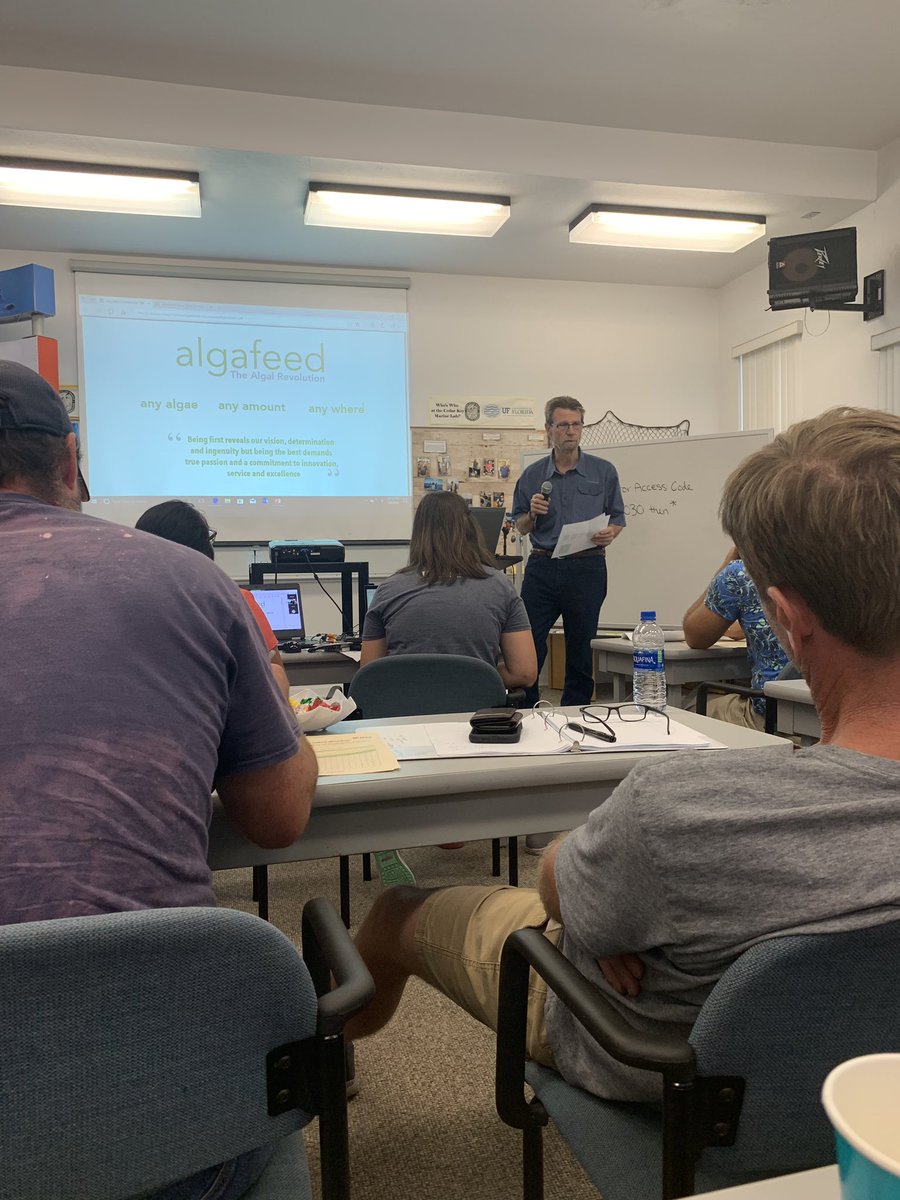 algafeed's tweet image. Earlier this month we attended a wonderful microalgae workshop were we got to meet a lot of Florida shellfish farmers and had a chance to speak with Dr. Gary Wikfor, the nations alage expert! #NOAA #microalgae #shellfish