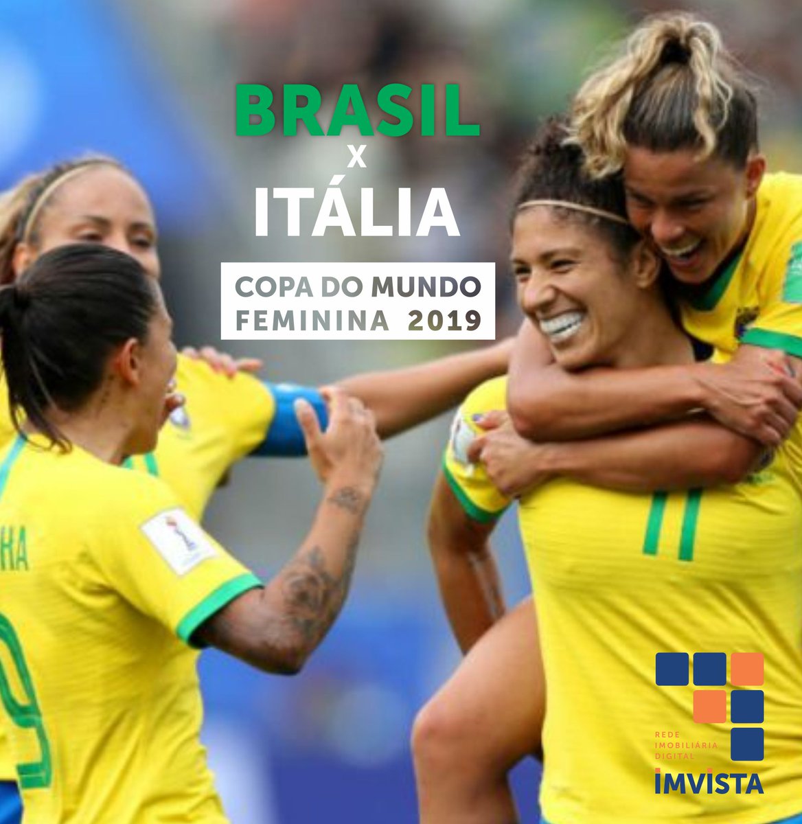 RedeImvista's tweet photo. HOJE TEM! Copa do Mundo com nossa Seleção Feminina! 💚💛💙
🇧🇷 x 🇮🇹 - 16:00
#SeleçãoFeminina #GuerreirasDoBrasil #CopaDoMundo https://t.co/UlQYqSeBv6