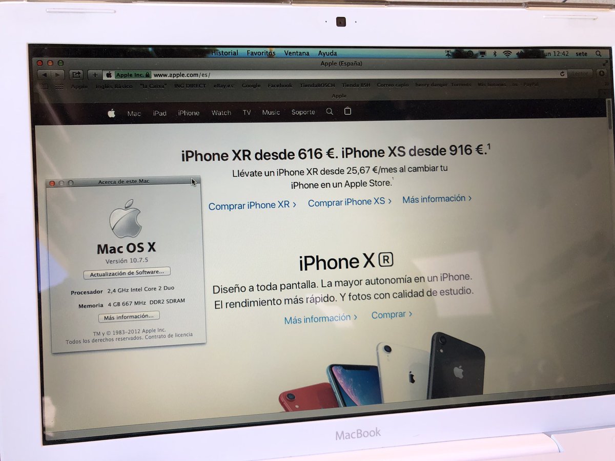 i_Tole_'s tweet image. Sigo sobreviviendo con #osxlion #osx10.7 y #macbookearly2008 con continuos mensajes de que tengo que actualizar. Spotify sigue funcionando y conectado a un pioner controlo desde #AppleWatch . iCloud.com es mi aliado
