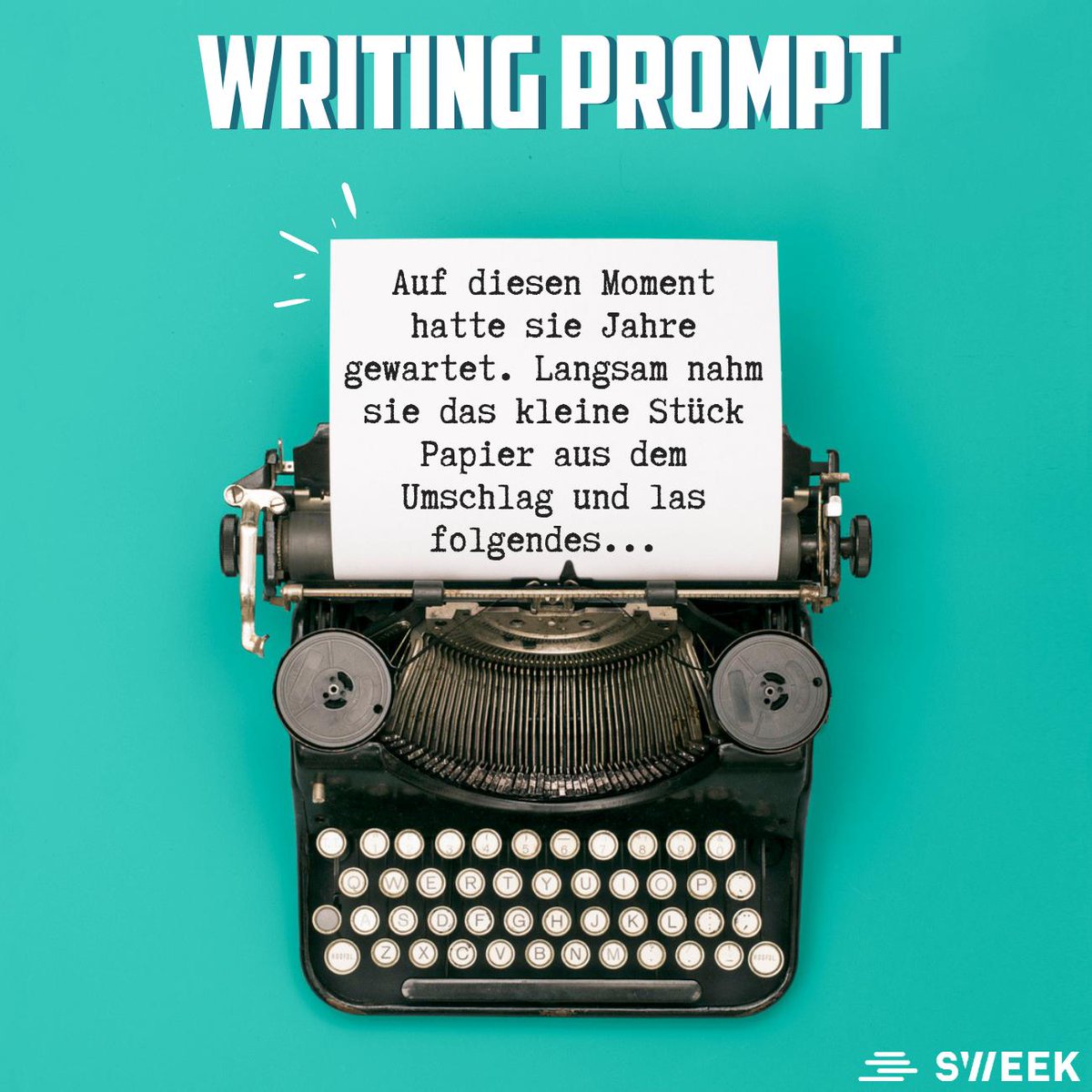 sweek_de's tweet photo. Wer fühlt sich inspiriert? Schreibe deine Idee auf Sweek und füge den Hashtag #Sweekwritingprompt hinzu. Wir sind schon gespannt 🤗 https://t.co/F8Oz6fPvx7
