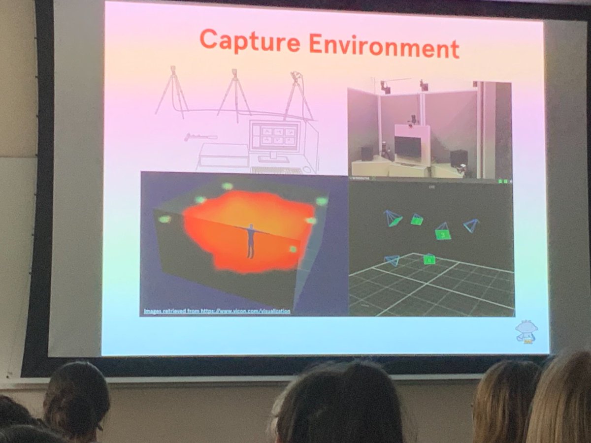 lauraliza's tweet photo. Sinead Rocha from @CNEBabyLab explaining how to use #motioncapture tech with #babies! Can babies moving repeatedly help them calibrate time? #EMG #BCD2019 https://t.co/5lgJ0uVfl8