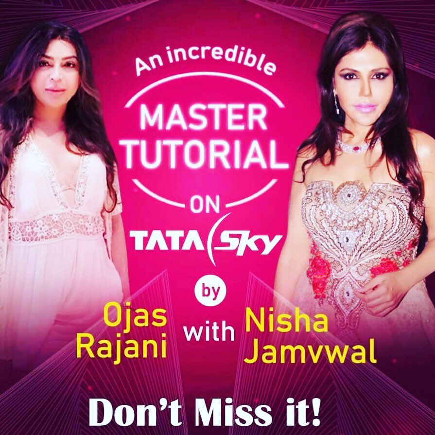 nishjamvwal's tweet photo. Lookout #Tomorrow on #TataSky shooting live with #MasterMakeup #Artist who has made it into a fine art 🖼 #NishaJamVwal #OjasRajani
@OjasRajani @nishjamvwal @TataSky https://t.co/4Gx3iGphvO