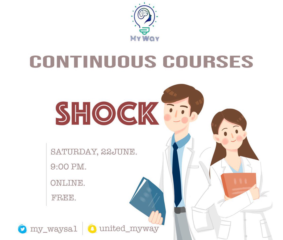 my_waysa1's tweet image. اصدقائي 🔥😍💪🏻
Online course Shock 

*الكورس اونلاين 
* يوم السبت 22 June 
*مجانا 

📍لدخول {عمل ريتويت🔁 }
و التواصل معنا بعده 

🔴حتى إكتمال العدد و يُغلق