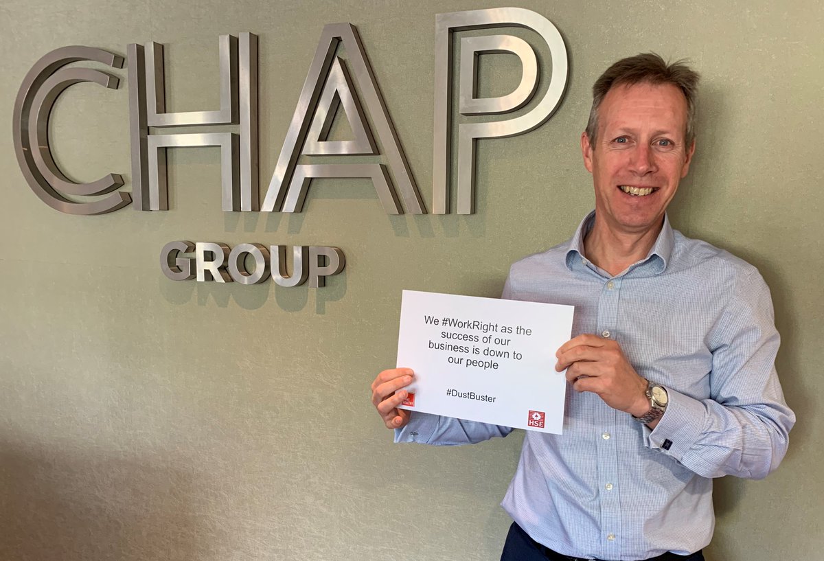 CHAP Group (Aberdeen) Ltd (@chapaberdeen) on Twitter photo We're supporting the <a href="/H_S_E/">Health and Safety Executive</a> and their #WorkRight #GoHomeHealthy #DustBuster Campaign! Here's Hugh & Douglas, Joint MDs of CHAP Group and why they are getting behind the initiative to raise awareness of Occupational Lung Disease in Construction.
chap.co.uk/news/chap-grou… We're supporting the <a href="/H_S_E/">Health and Safety Executive</a> and their #WorkRight #GoHomeHealthy #DustBuster Campaign! Here's Hugh & Douglas, Joint MDs of CHAP Group and why they are getting behind the initiative to raise awareness of Occupational Lung Disease in Construction.
chap.co.uk/news/chap-grou…