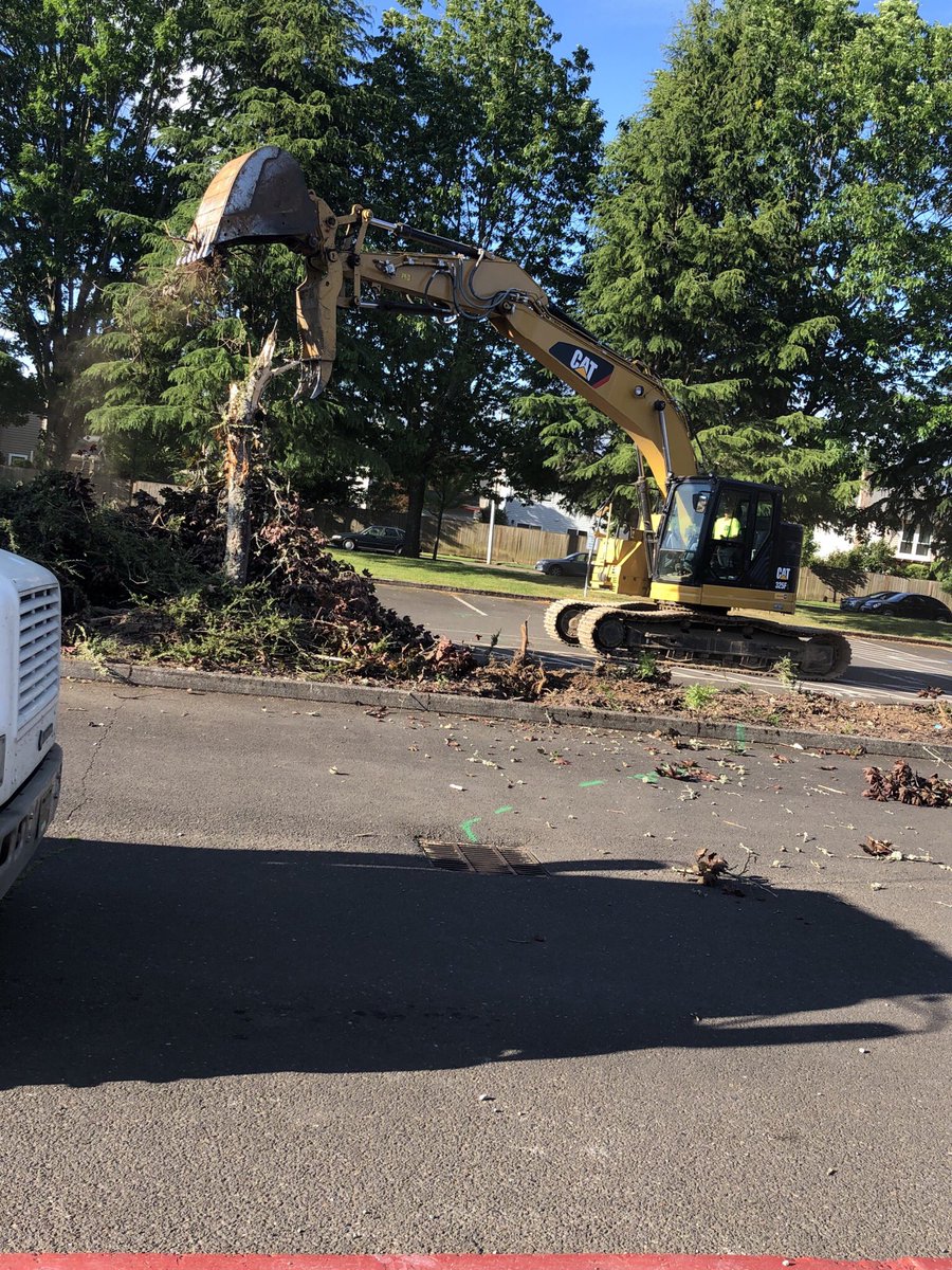 JKESprincipal's tweet photo. Parking lot construction starts today! Thank you voters for the HSD Bond! https://t.co/aqdhfoPyeC