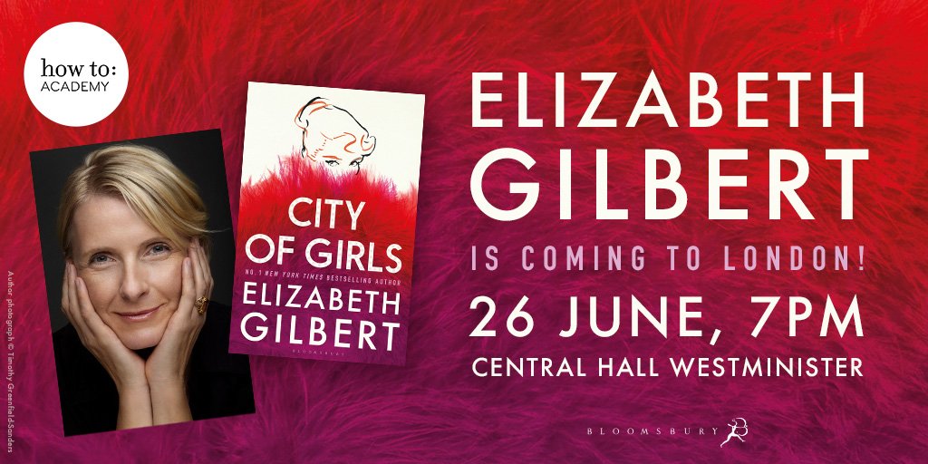 'Life is both fleeting and dangerous, and there is no point in denying yourself pleasure, or being anything other than what you are.' @GilbertLiz is coming to London NEXT WEEK! Join us @howtoacademy for a night of openness, imagination, wisdom. howtoacademy.com/courses/elizab…