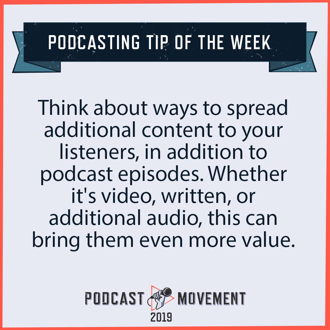PodcastMovement's tweet photo. #Podcasting Tip Of The Week https://t.co/tK47LMv2ml