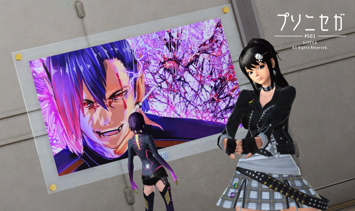 YuraPSO2's tweet photo. 始めたばかりのリア友のマイルームにて
何者かが飾った怪しげな男の絵が…
 
犯人からのプレゼントSSです❤

#PSO2黒髪同盟 ←みんなも使お？
#メンテの日なのでSS貼る #メンテの日なのでssを貼る #フォロワーのアークスがrtしてくれてまだ見ぬアークスと繋がりたい https://t.co/kBC3yWKKou