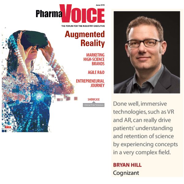 The realities of VR and AR in the Life Sciences industry
<a href="/BryanDavidHill/">Bryan Hill</a>, CTO of <a href="/Cognizant/">Cognizant</a> Life Sciences, shares his experience deploying virtual reality and augmented reality for #healthcare applications #VR #AR bit.ly/AR12-062019
