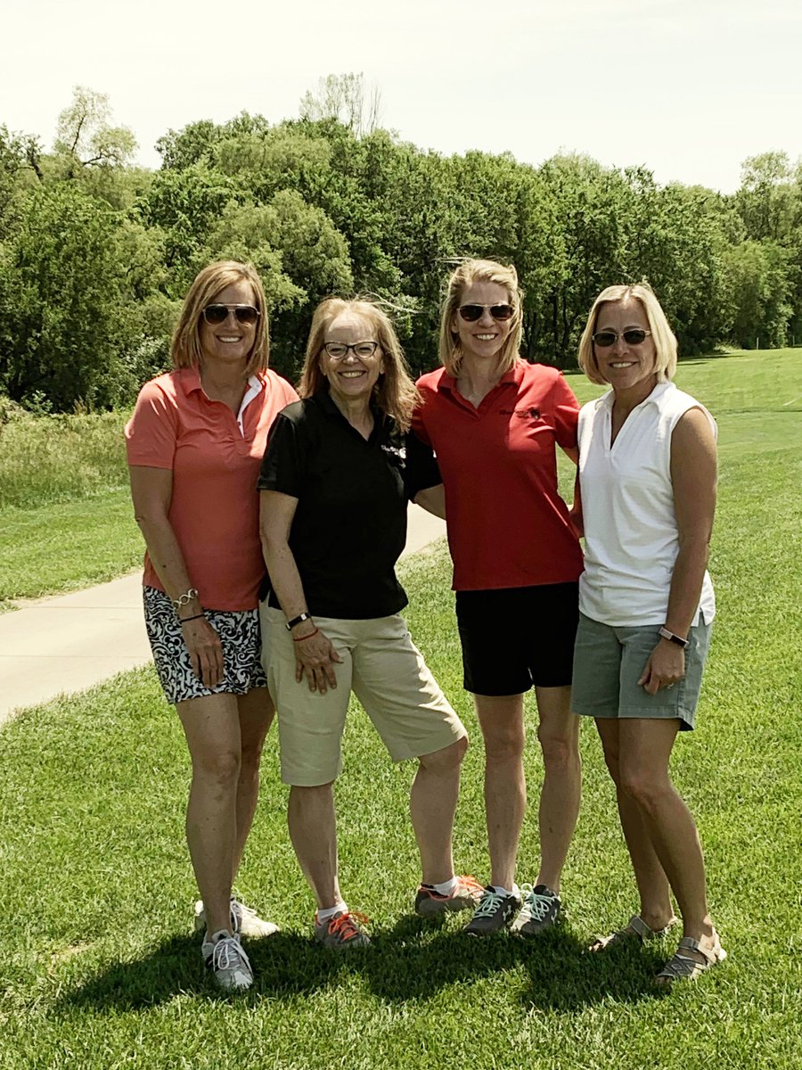 HUBGreatPlains's tweet photo. Last Thursday, Steph Wegner, Susan Duncan, Amanda Klepper &amp; Kim Shekleton from our P&amp;C team golfed the #OmahaInsuranceAgentsCoalitionGolf Classic at @TiburonGolfClub. As per Amanda, “We didn’t win anything but had fun!“ 🏌️♀️⛳
#SSGCulture #ladycrew #golfiscool #tiburongolfomaha https://t.co/sGG81ytbly