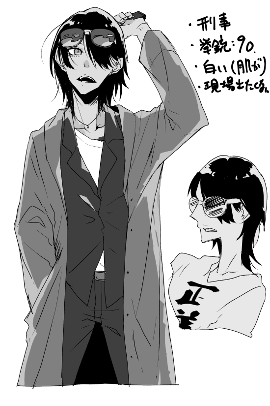 こないだ使った探索者の首藤さん そういやサングラスとかしてた(ちょっと修正ついでに加筆 
