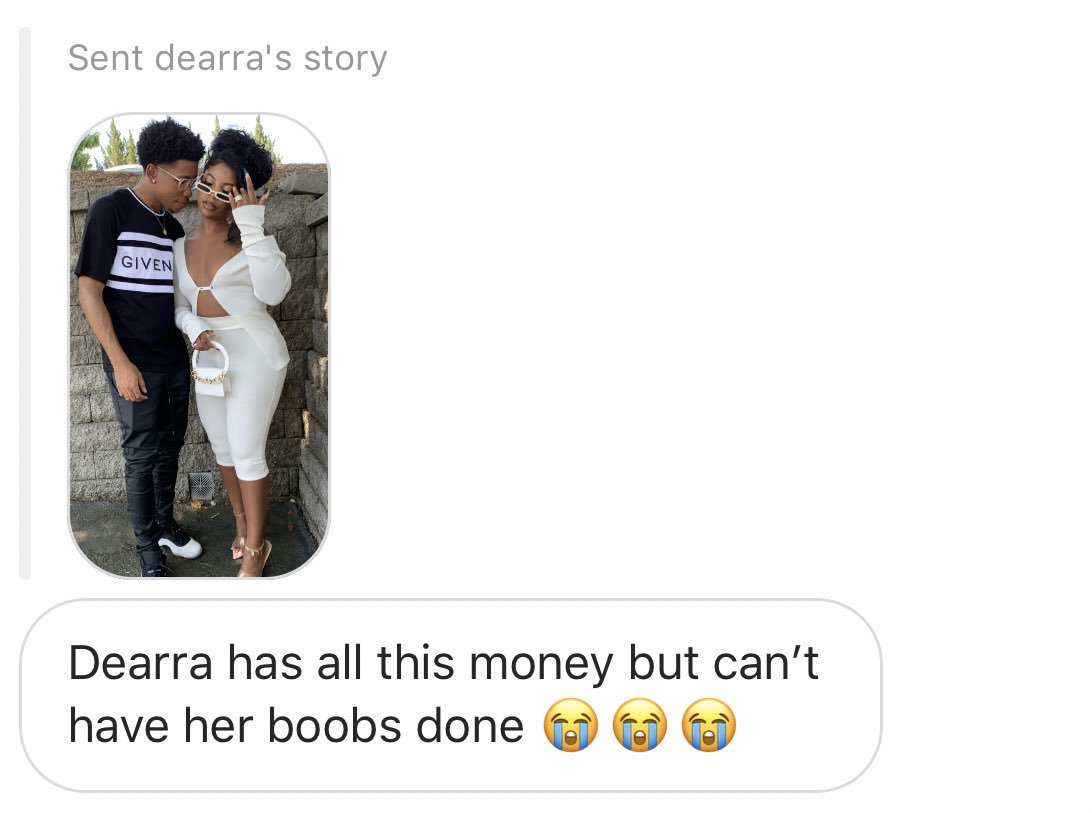 dearra's tweet photo. I’m so glad my confidence is on 1000 and I love the body small boobs &amp; all that God blessed me with. 

p.s I don’t know who needs to hear this but you’re beautiful the way you are ❤️ https://t.co/hOO4igQWp9