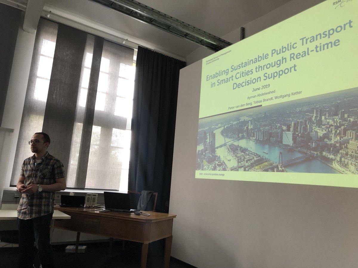 Happy to have Ayman, <a href="/tobibrndt/">Tobias Brandt</a> and Pieter <a href="/RSMErasmus/">Rotterdam School of Management, Erasmus University</a> <a href="/ERIMResearch/">ERIM</a> to present our #research on #electric #buses and #charging as part of the <a href="/Ruggedised/">RUGGEDISED EU</a> project at <a href="/ewi_koeln/">EWI</a> Seminar today! #publictransport #SustainableEnergy #DataAnalytics #optimization