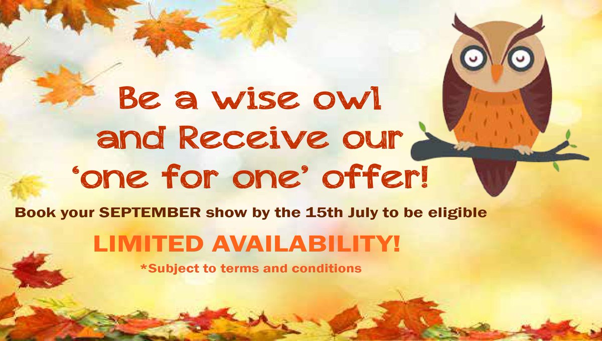 Coloursshows's tweet image. We now have limited availability for SEPTEMBER! 🦔🦉🍁🍂

Don't miss out on our one for one offer! 😅 For every lady you have in attendance we will donate £1 towards your raffle!!

To check availability or to find out more please contact, info@coloursfashionshow.com