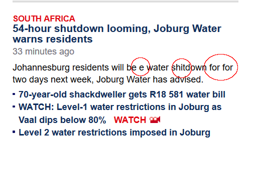 mandyjwatson's tweet photo. Dear @News24 and @teamnews24. I am a professional freelance copy editor. Perhaps you'd like to hire me for my proof-reading services? https://t.co/1FVeJ5A7KM