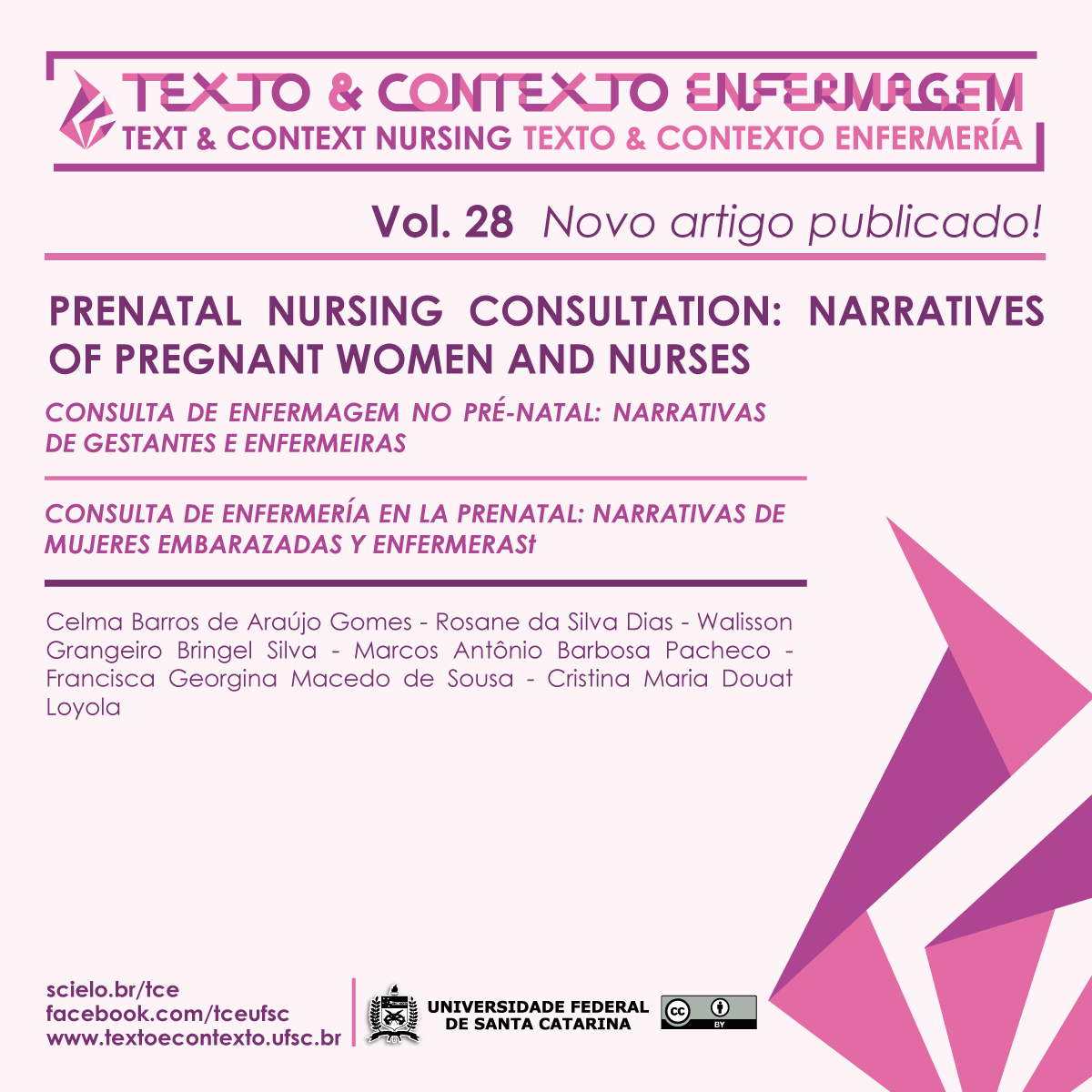 ContextoTexto's tweet photo. CONSULTA DE ENFERMAGEM NO PRÉ-NATAL: NARRATIVAS DE GESTANTES E ENFERMEIRAS

https://t.co/0svAOl6dDR 

#gestação #enfermeira #prénatal #consultadeenfermagem #acolhimento #enfermagem #gestantes #ufsc #RedEdit #enfermagem https://t.co/gjI3tTxDCK