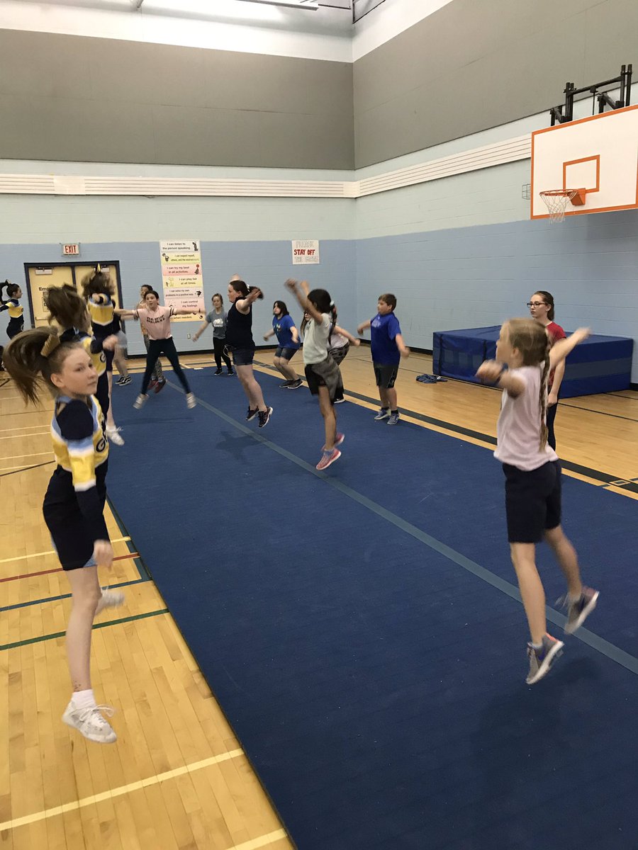 PE_lori's tweet photo. #MGEC Cheer is developing amazing youth leaders. They taught our Grades 5 &amp; 6 so much this morning! Thanks a bunch! #Mcsgophers #TCRCE_NS #WatchusLearn https://t.co/LP2uudZRWz