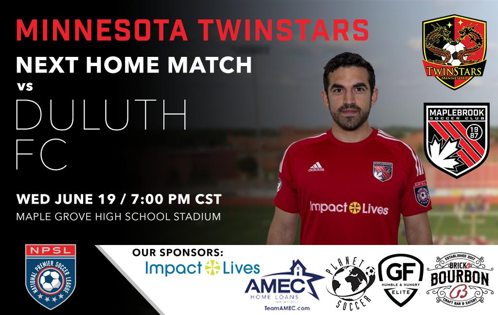 TOMORROW....a big tilt against <a href="/DuluthFC/">Duluth FC</a> !

Join us for a 7pm kickoff at Maple Grove HS!

@NPSL_North <a href="/NPSLSoccer/">National Premier Soccer League (NPSL)</a> #NPSL
