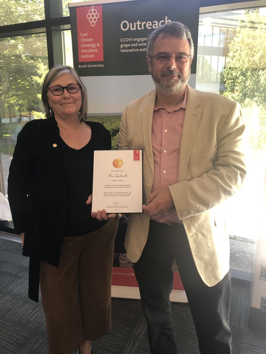 Our #VQAPromoter in the Education category goes to Ron Giesbrecht from <a href="/niagaracollege/">Niagara College</a> #ExpertsTasting #ccovi #brocku