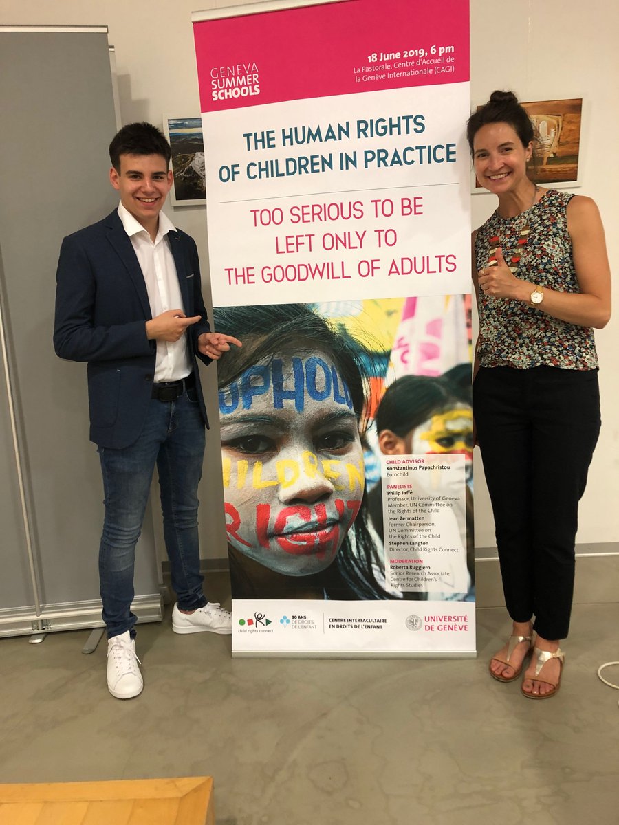 ChildRightsCnct's tweet photo. We're excited to welcome our child advisor Konstantinos back to Geneva for an exciting event on #CHRDs and #children's #humanrights in practice! He is the keynote speaker on behalf of the #DGD2018 Children's Advisory Team. If you're in town, please join us! #ChildRights #CRC https://t.co/Z1YHfv1GeB