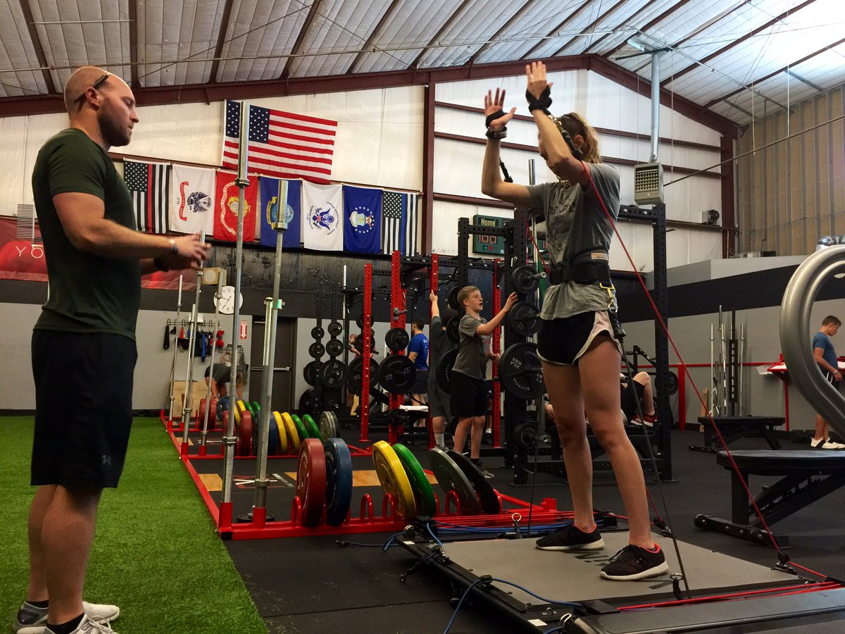 TaraCullen4's tweet photo. The fun never stops! Working on @CullenAyla’s vertical for volleyball @FyxSports with @Coach_CClarke. #HardWorkPaysOff #1DownOne2Go https://t.co/u5zsueSlfw