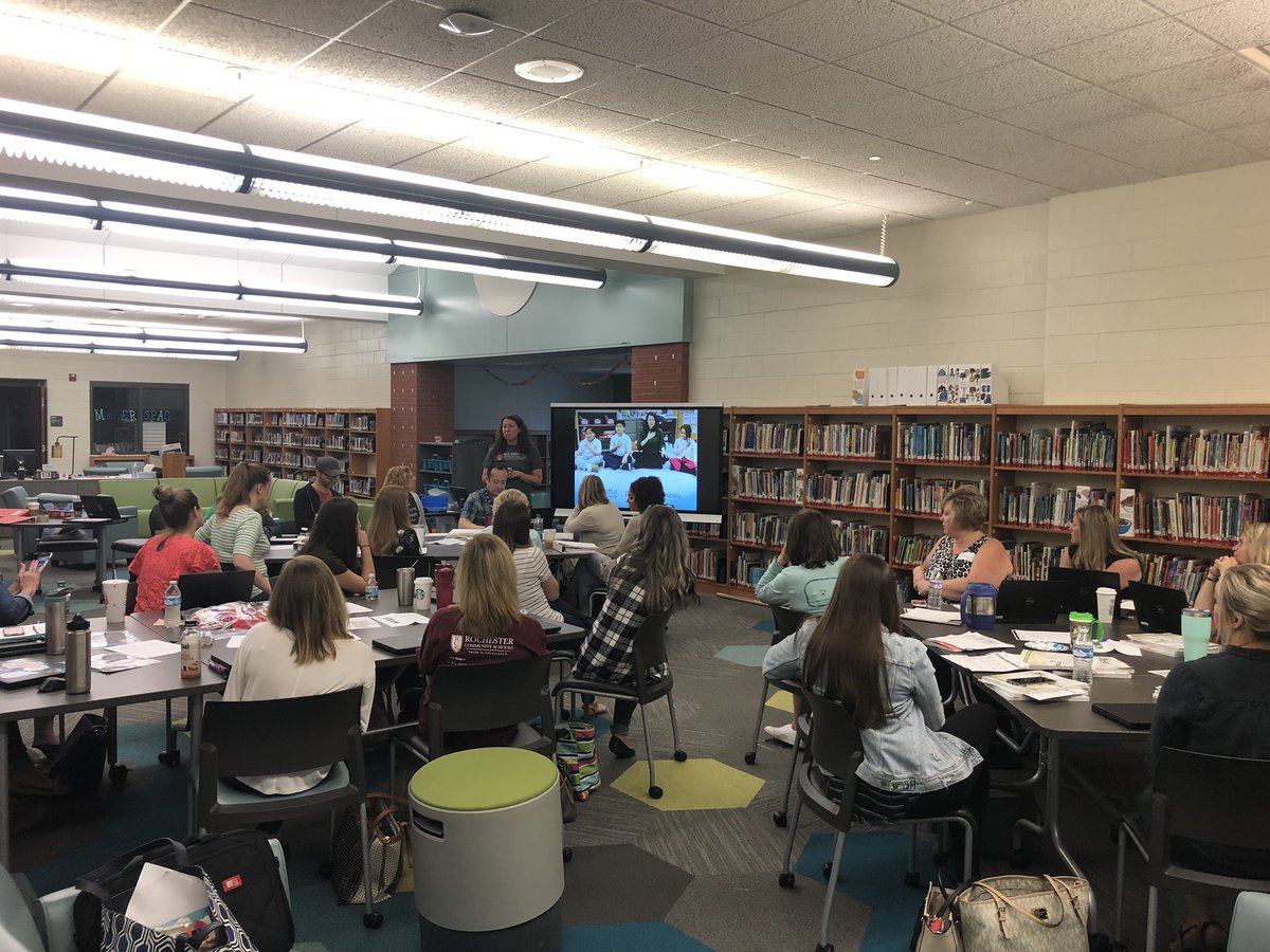 JeffFrankowiak's tweet photo. The RCS Summer Academy team is ready to rock! Today we continued our process of collaborative inquiry in order to meet the needs of every child in this program. Tomorrow we welcome our 240 students with a commitment to help them reach their fullest potential! #RCSSummerAcademy https://t.co/gAtypo5XuB