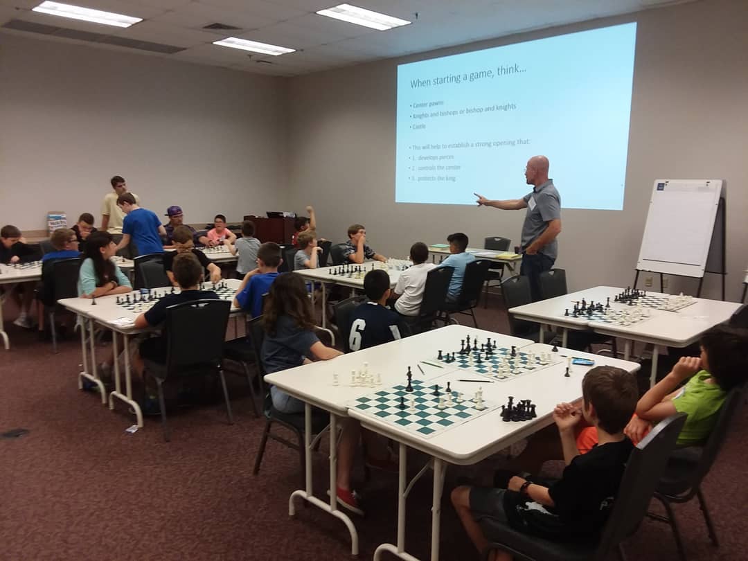 IU13's tweet photo. Among the life lessons at #chesscamp at IU13:
"Don't lose sight of your goal."
"What opportunities does that create for me?"
"Each move you make is only half a move. Your opponent makes the other half."
"If you can't win, don't lose."
#chesswithkids #iu13 #gifteded #iu13chess https://t.co/kKAwZEAB3W