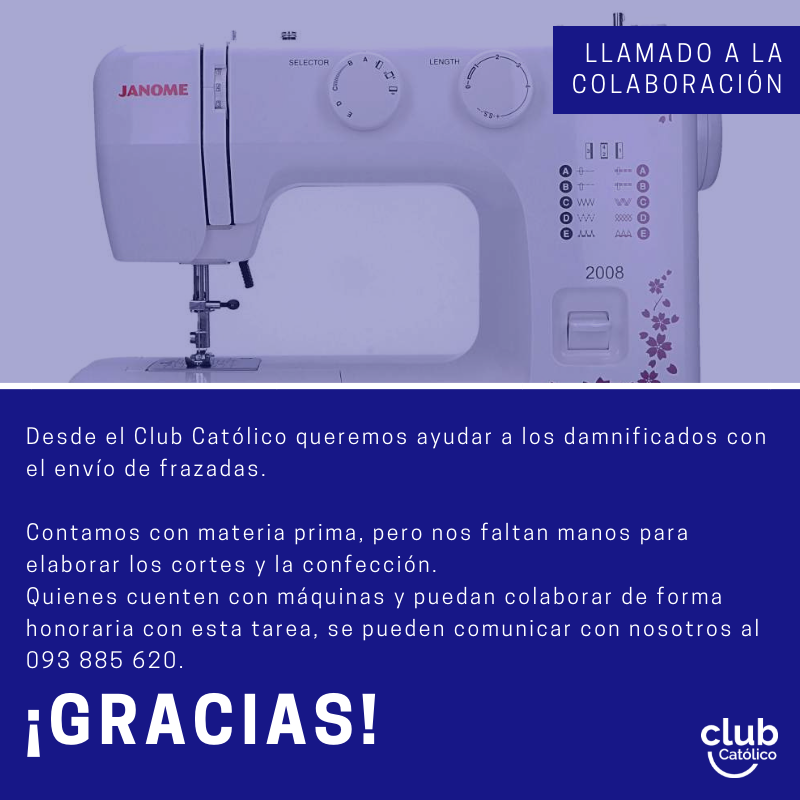 ClubCatolicoUy's tweet photo. Dadas la intensas lluvias que han azotado nuestro país en los últimos días, provocando inundaciones y que gran cantidad de personas hayan tenido que ser evacuadas de sus hogares, como Club Católico, nos hemos puesto en marcha para brindar una colaboración concreta. https://t.co/mHeNTXvk1X
