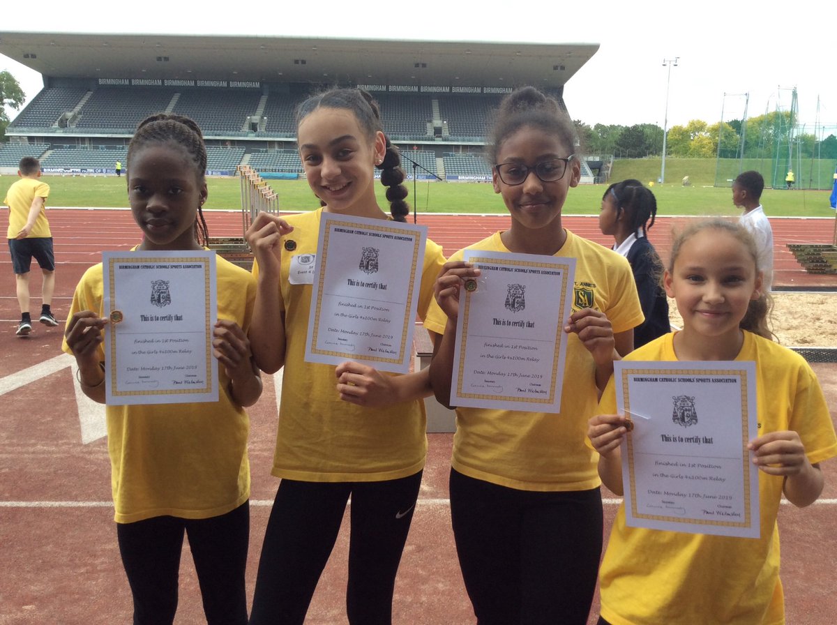 stannespri's tweet photo. Well done to these athletes who either won or came 2nd in their races @alex_stadium. 

🥇 in Y3 Boys 
🥇 in Girls Relay
🥈 in Y6 Girls

Our pupils felt very privileged to participate @alex_stadium. https://t.co/pVUALcovd8