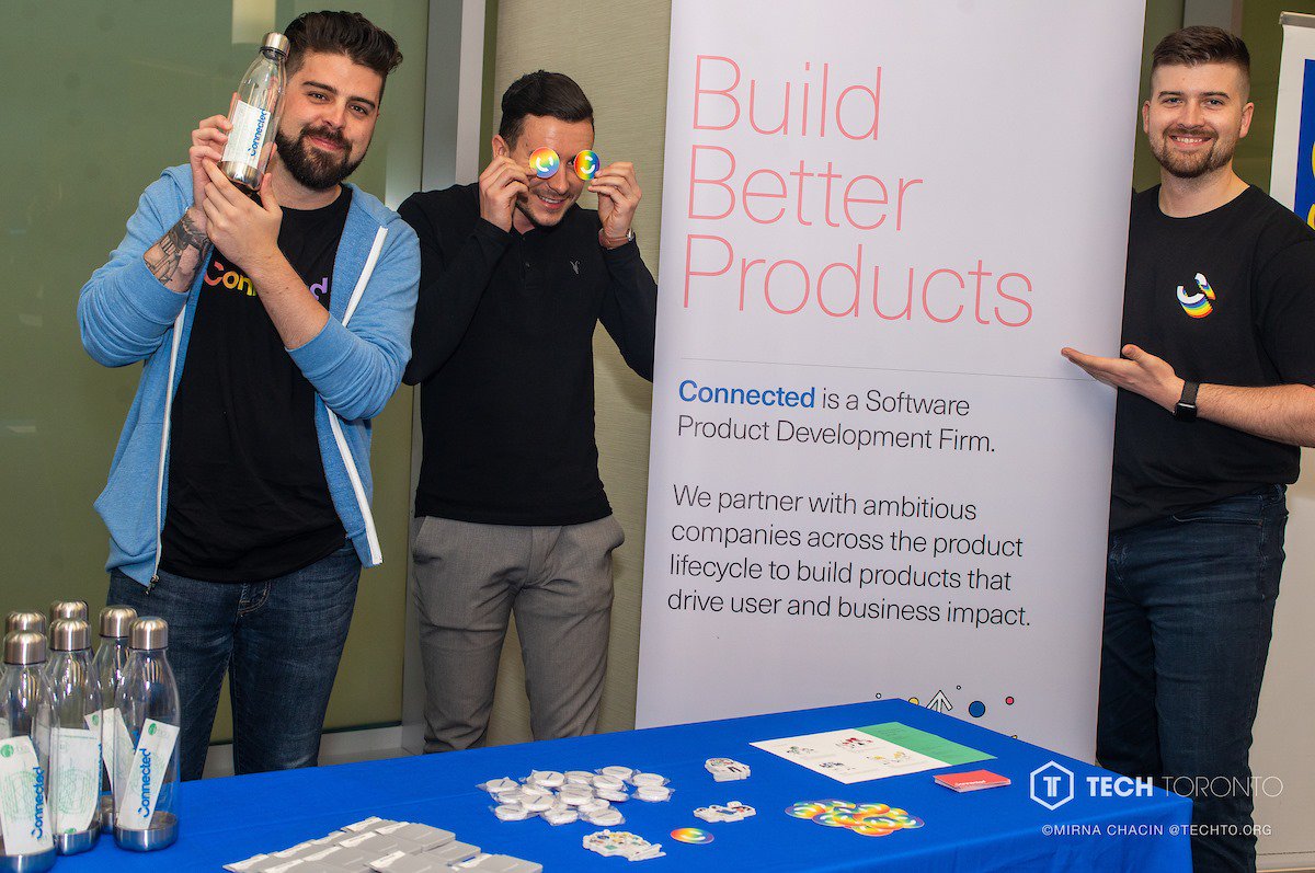 TechTO's tweet photo. Thank you to @connectedio @joindipp @Ability_Online @xellofuture @mealpal and @ChefsPlateCA for coming out and supporting the Pride edition #TechTO last week! https://t.co/VrpvqIQlXl