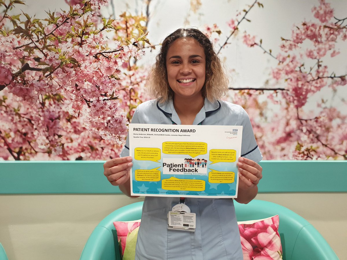 Lornaepg's tweet image. Well done to our lovely Orchard Birth  Centre Midwife Ebony on your patient recognition award today. #positivepatientexperience #patientfeedback #goodrolemodel #superproud @UHLfox @linseymilnes @Leic_hospital @ElaineBroughto3 @ebonysaid