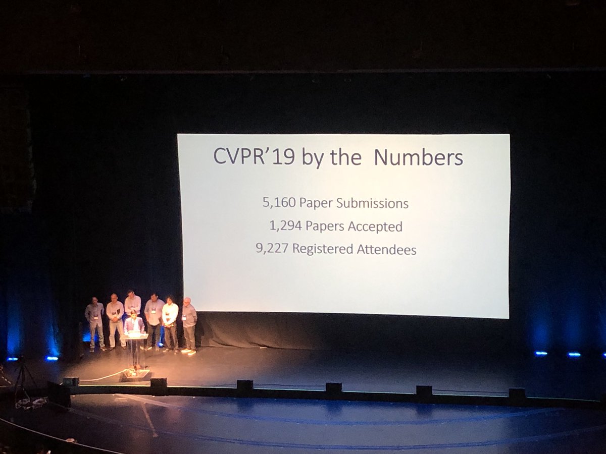 jcjohnss's tweet image. Amazing growth @cvpr2019 this year — 5160 submitted papers, 1294 accepted papers, 9227 attendees. 56% growth and 26% growth acceleration over 2018. At this rate we’ll have 10.8 billion submitted papers by 2028