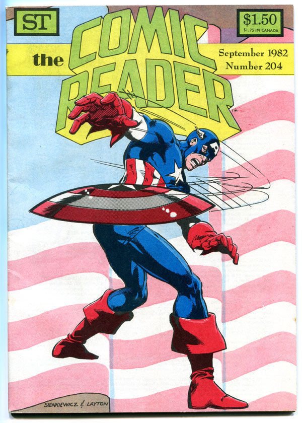 BrowseTheStacks's tweet photo. #Vintage #Magazine - The Comic Reader #204
Pencils: #BillSienkiewicz
Inks: #BobLayton
#StreetEnterprises (Sept1982)
#Art #Comics #ComicBooks #ComicArt #Marvel #MarvelComics @Marvel @sinKEVitch
@BobLayton #TheComicReader #ComicReader #CaptainAmerica #80s https://t.co/dirPOBRXn0