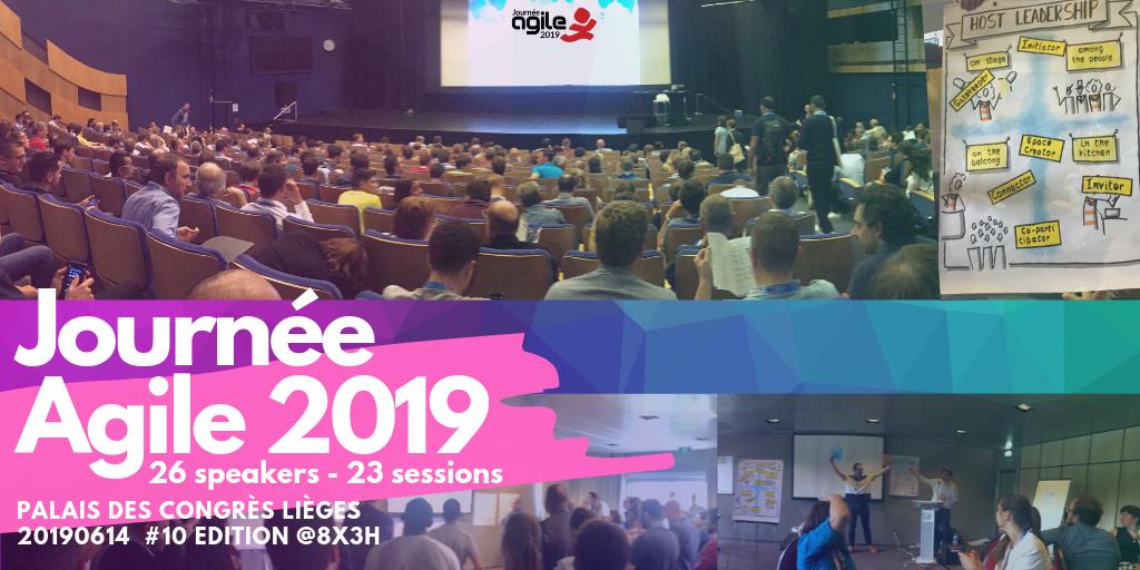 8x3h's tweet photo. Back from la #JournéeAgile 2019 10th Edition with a great focus on 'Team &amp; Agile culture' by teams with teams (IT and non-IT) :) 
Check https://t.co/HpepF55mdG @journeeagile #Agile #Lièges https://t.co/IOyL6PMaGZ