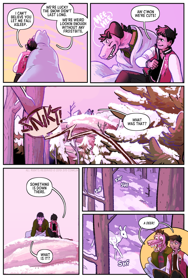 Adabear_Art's tweet photo. Monsterhead || Ch01 P23.
I was really scared I wouldn't get this up after being so sick but WE DID IT YALL. Back to my pillow nest and dry toast.
#monsterhead #webcomics https://t.co/f6N93a1cwt