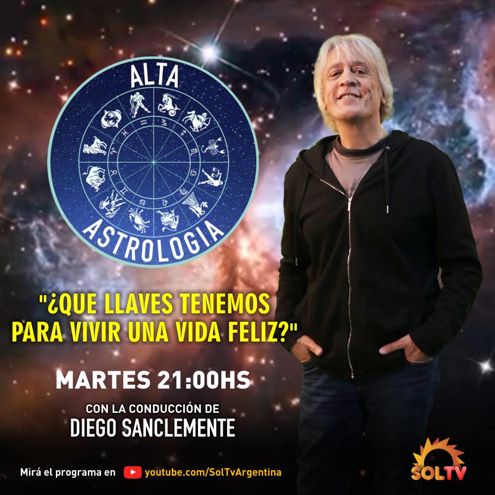 SolTVArgentina's tweet photo. ¿QUE LLAVES TENEMOS PARA VIVIR UNA VIDA FELIZ?
Es el tema que compartiremos junto a Diego Sanclemente en un nuevo programa
de #AltaAstrologia. 

Mirá el programa desde las 21:00hs aqui: https://t.co/OIcpa0Z7Bs https://t.co/ydy7SZux17