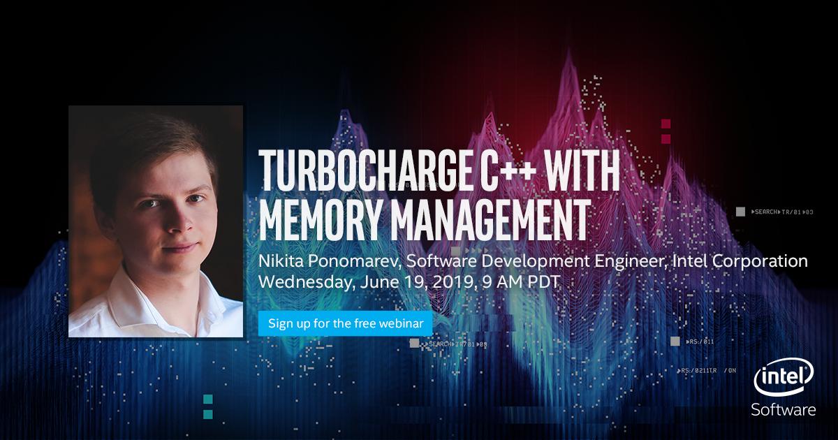 IntelDevTools's tweet image. Turbocharge your C++ Code: Efficient Memory Allocation for Increased Performance. Memory management is a foundational part of building parallel programs that perform quickly and seamlessly. Learn how #ThreadingBuildingBlocks Memory Allocator can help.
intel.ly/2IoSLio