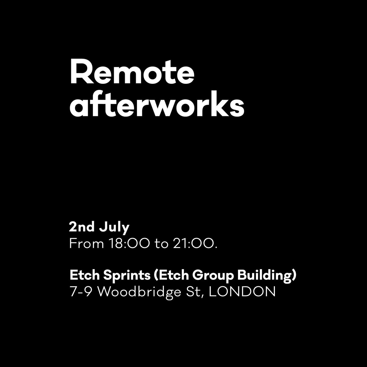 nomadcityGC's tweet photo. Are you ready for #RemoteAfterWorks Vol. II ??
LONDON here we come!!
#RemoteWork #FlexibleWork #ProductiveWork #HappyWork https://t.co/oFdGuJfhS8
